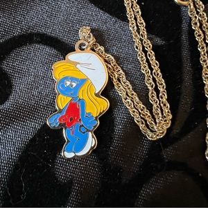 SMURFETTE 1985 Vintage Necklace
